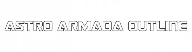 Astro Armada Outline  Frei Schriftart Herunterladen