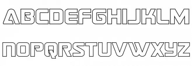 Astro Armada Outline Fuentes MINÚSCULAS
