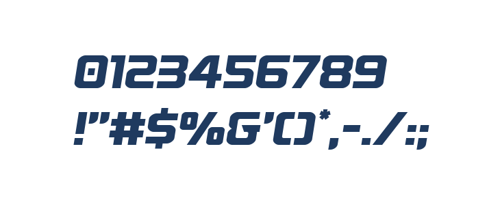 Astro Armada Semi-Italic Other Characters