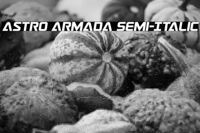 Astro Armada Semi-Italic Font examples
