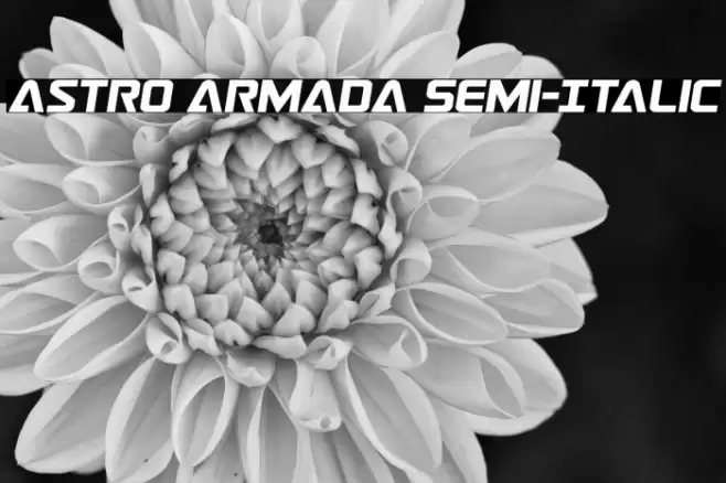 Astro Armada Semi-Italic Font examples