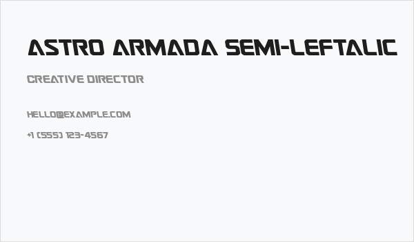 Astro Armada Semi-Leftalic Business Card