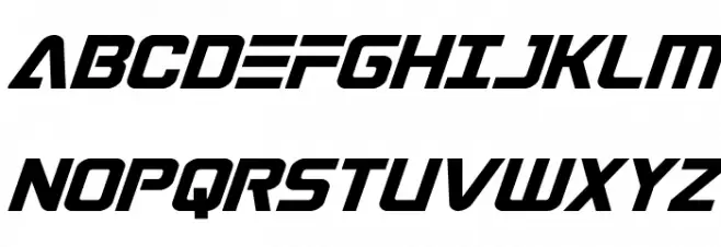 Astro Armada Super-Italic Caratteri MAIUSCOLE