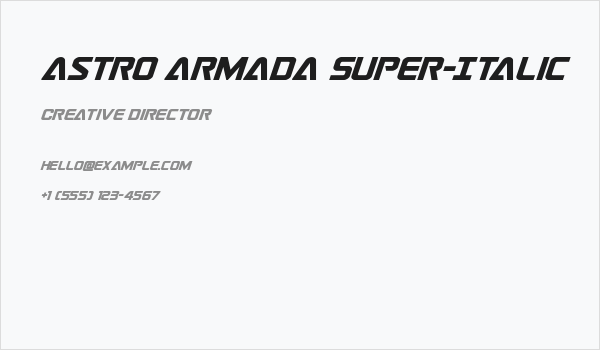 Astro Armada Super-Italic Business Card