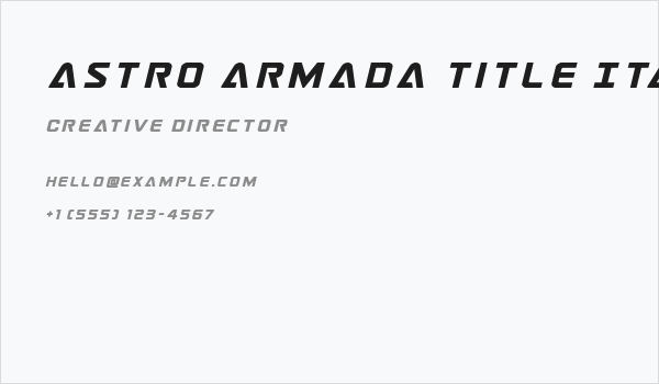 Astro Armada Title Italic Business Card