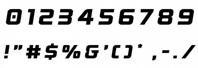 Astro Armada Title Semi-Italic Font OTHER CHARS