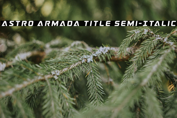 Astro Armada Title Semi-Italic Example 1