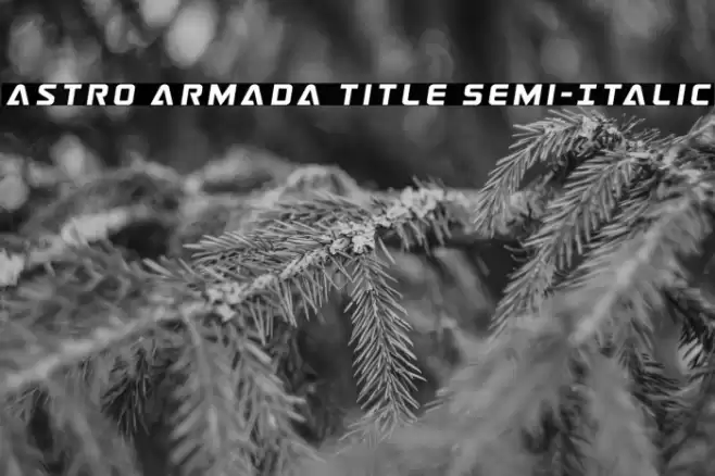 Astro Armada Title Semi-Italic Font examples