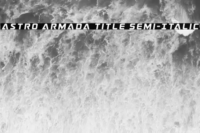 Astro Armada Title Semi-Italic Font examples