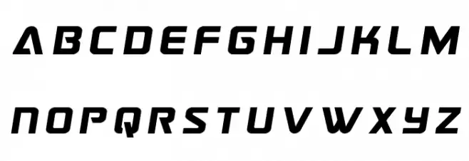 Astro Armada Title Semi-Italic फ़ॉन्ट लोअरकेस