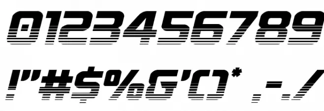 Astro Armada Twotone Italic Font OTHER CHARS