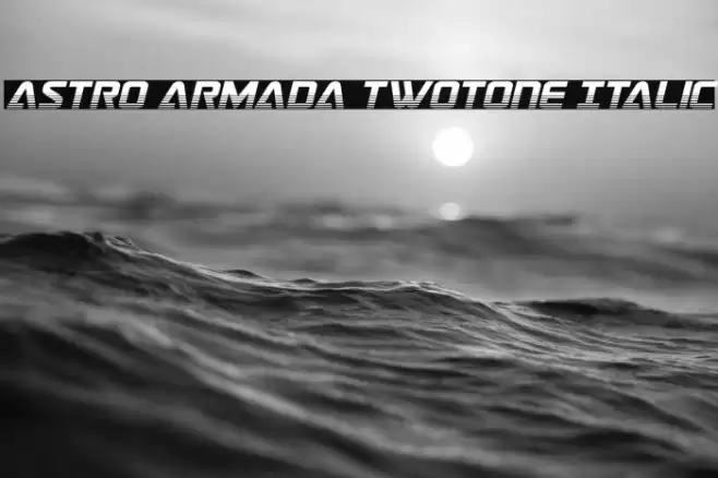 Astro Armada Twotone Italic Font examples