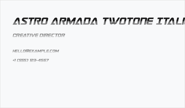 Astro Armada Twotone Italic Business Card