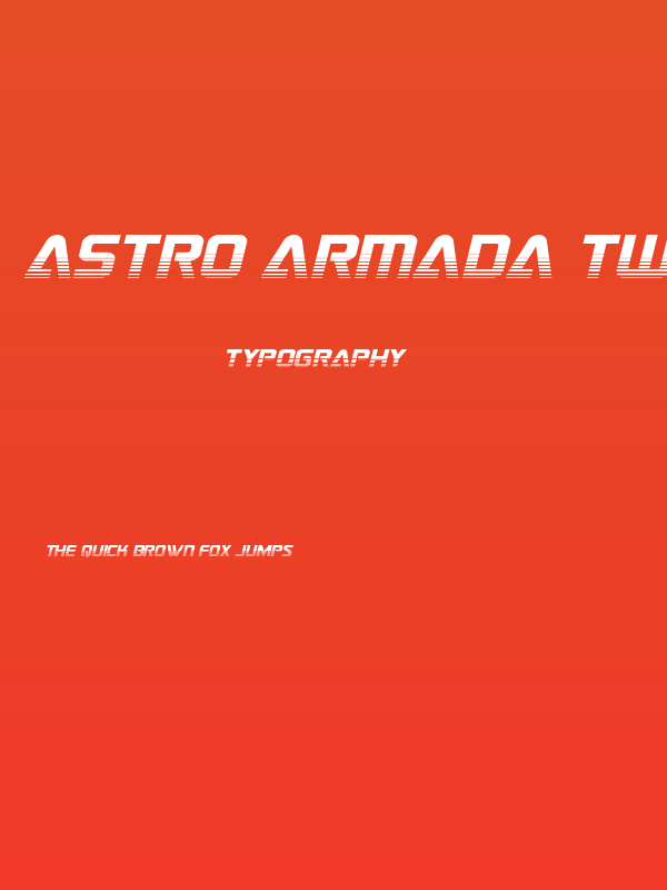 Astro Armada Twotone Italic Poster