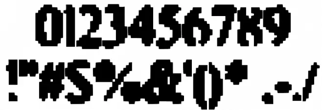 Astro Creep Font OTHER CHARS