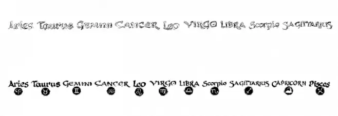 AstroCalligraphsOne Font OTHER CHARS