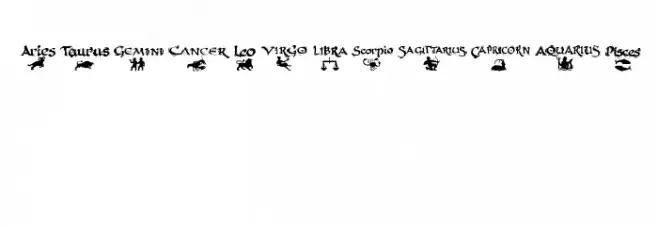 AstroCalligraphsTwo Caratteri MINUSCOLO