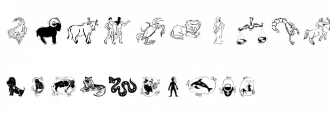 AstroDingbats Font OTHER CHARS