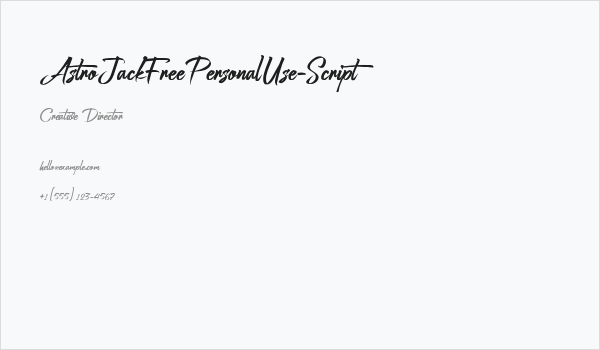 AstroJackFreePersonalUse-Script Business Card