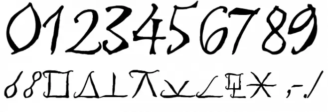 AstroScript Bold Font OTHER CHARS