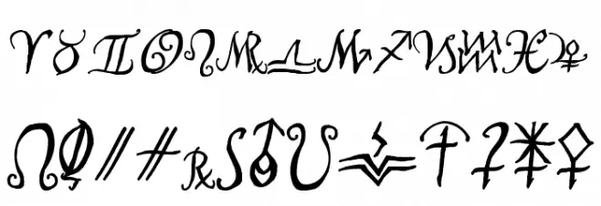 AstroScript Bold Schriftart Kleinbuchstaben