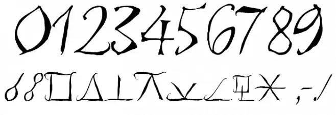 AstroScript Font OTHER CHARS