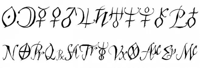 AstroScript Schriftart Groß