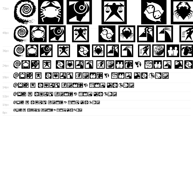 AstroSymbolsThree Waterfall