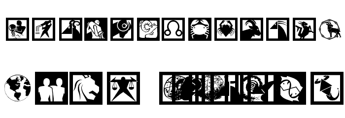 AstroSymbolsThree Font LOWERCASE