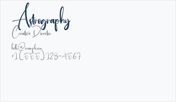 Astrography Business Card