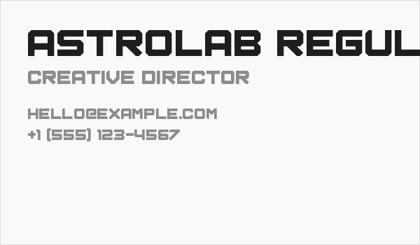 Astrolab Regular Business Card