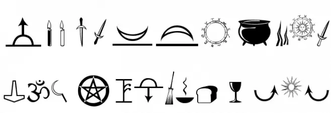 Astrological फ़ॉन्ट अपरकेस