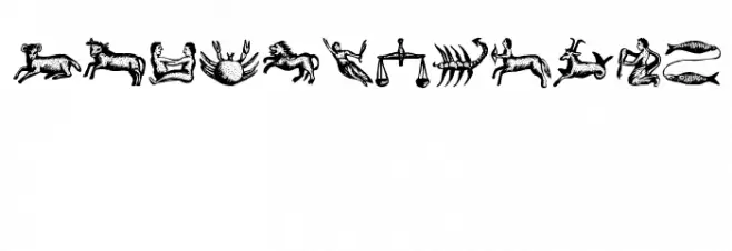 Astrologicus Regular Шрифта ВЕРХНИЙ