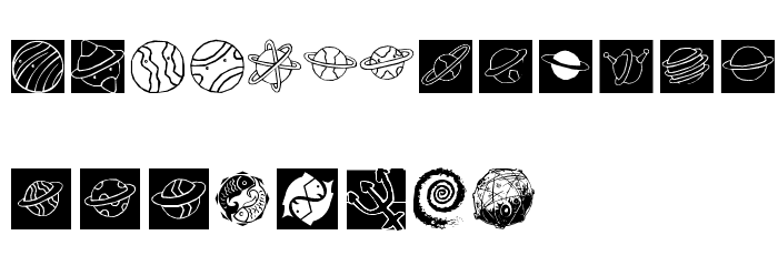 AstrologishSymbols Font LOWERCASE