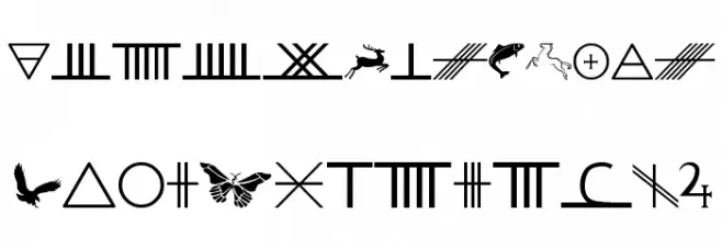 AstrologyCelticSymbols 字体 大写