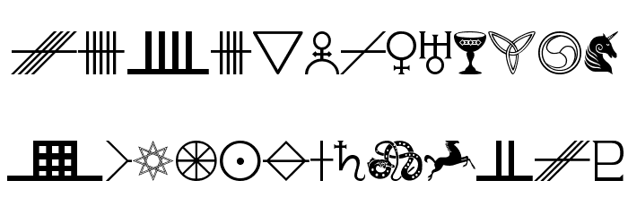 AstrologyCelticSymbols Font Litere mici