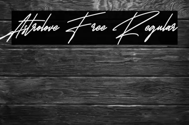 Astrolove Free Regular Font examples