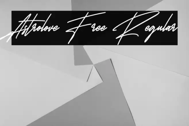 Astrolove Free Regular Font examples