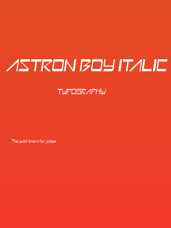 Astron Boy Italic Poster