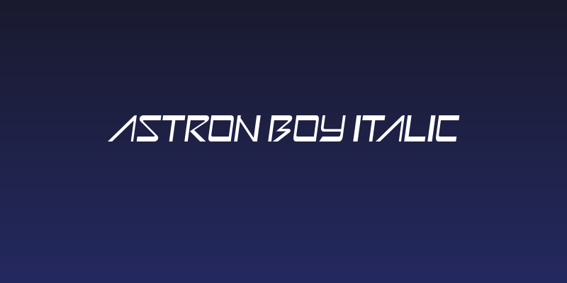 Astron Boy Italic Social Header