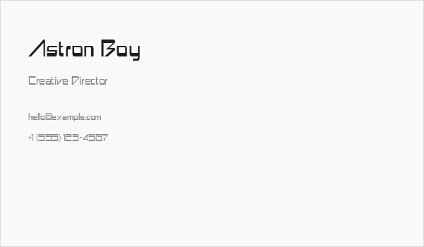 Astron Boy Business Card