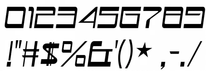 AstronBoy-Italic Font OTHER CHARS