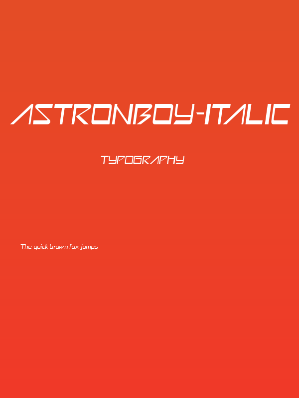 AstronBoy-Italic Poster