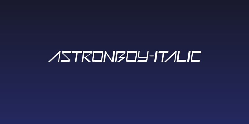 AstronBoy-Italic Social Header