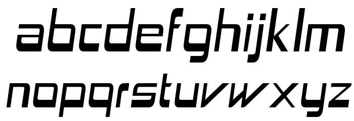 AstronBoyRg-Italic Font LOWERCASE