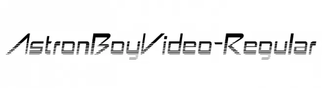 AstronBoyVideo-Regular  font caratteri gratis