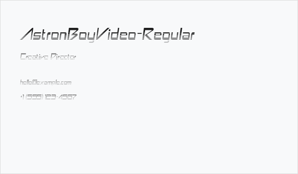AstronBoyVideo-Regular Business Card