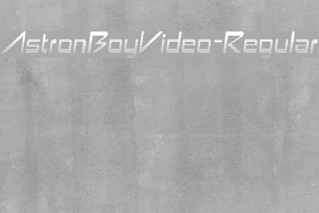 AstronBoyVideo-Regular Font examples