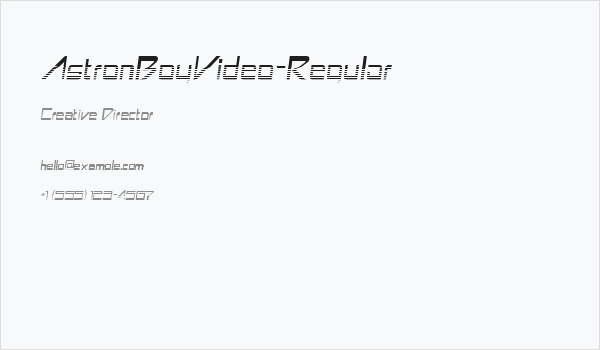 AstronBoyVideo-Regular Business Card
