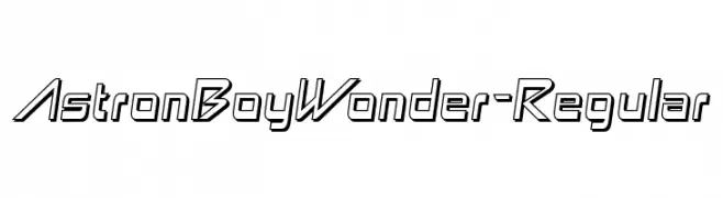 AstronBoyWonder-Regular  font caratteri gratis